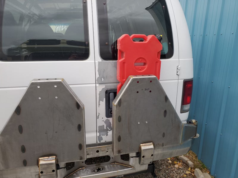 Mercenary Rear Bumper with dual swingouts and 6-gallon Rotapax mounts