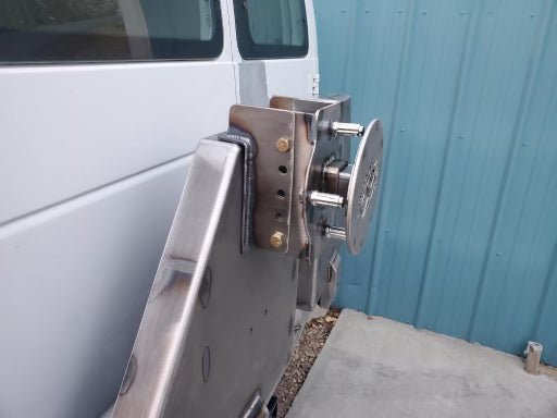 Mercenary Rear Bumper with dual swingouts and 6-gallon Rotapax mounts